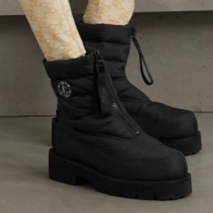 JIMMY CHOO Kai 50 logo-appliquéd quilted padded shell ankle boots sz 41 or 10